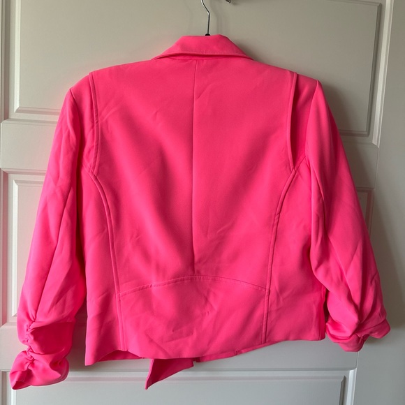 Generation Love MOTO JACKET Size Medium Hot Pink Neon - Picture 2 of 4